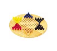 K-Play Wooden Chinese Checkers Halma Classic Board Game Toy