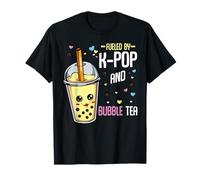 K-Pop and Bubble Tea Coréen Musique Pop Hangul Voyage Coréen T-Shirt