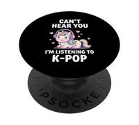 K-Pop Can't Hear You J'écoute Kpop Kawaii PopSockets PopGrip Adhésif