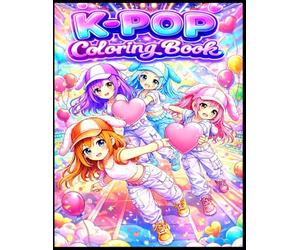 K-Pop Coloring Book -Inspired KPop Costumes, Stage Singing Dancing Scenes, Cute Manga, Chibi and Kawaii Idols Fashion, Jumbo 50 Pages, Perfect Gift for K-Pop Fans