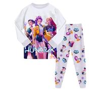 K Pop D-Demon H-Hunters 2 pièces Pyjama pour Garçons et Filles Hun trix/X T-Shirt et Pantalon Tenue RU mi Mi ra Zo EY pour Enfants Halloween Carnaval Fête Ensemble de Pyjamas Manches Longues Coton