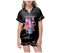 K Pop D-Demon H-Hunters 2 pièces Pyjama pour Garçons et Filles Hun trix/X T-Shirt et Pantalon Tenue RU mi Mi ra Zo EY pour Enfants pour Halloween Carnaval Fête Ensemble de Pyjamas