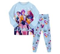 K Pop D-Demon H-Hunters 2 pièces Pyjama pour Garçons et Filles Hun trix/X T-Shirt et Pantalon Tenue RU mi Mi ra Zo EY pour Enfants Halloween Carnaval Fête Ensemble de Pyjamas Manches Longues Coton