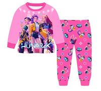 K Pop D-Demon H-Hunters 2 pièces Pyjama pour Garçons et Filles Hun trix/X T-Shirt et Pantalon Tenue RU mi Mi ra Zo EY pour Enfants Halloween Carnaval Fête Ensemble de Pyjamas Manches Longues Coton