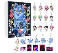 K-pop D-Demon H-Hunters Calendrier de l'Avent 2025 avec 24 porte-clés et jouets à collectionner décorations cadeaux pour garçons, filles, adolescents H-Huntrix Ru mi Mi ra Zo ey Ju nu Sa ja Boys Merch