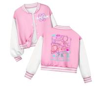 K pop D-Demon H-Hunters Veste Kpops H-Huntrix Enfants et Adolescents Veste Varsity Style Baseball, Y2K Style Streetwear avec Motif Anime, Blouson Aviateur pour Garçon & Fille