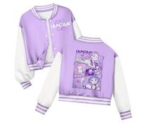 K pop D-Demon H-Hunters Veste Kpops H-Huntrix Enfants et Adolescents Veste Varsity Style Baseball, Y2K Style Streetwear avec Motif Anime, Blouson Aviateur pour Garçon & Fille