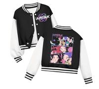 K pop D-Demon H-Hunters Veste Kpops H-Huntrix Enfants et Adolescents Veste Varsity Style Baseball, Y2K Style Streetwear avec Motif Anime, Blouson Aviateur pour Garçon & Fille