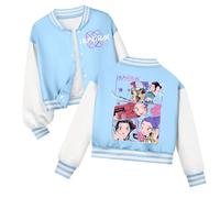 K pop D-Demon H-Hunters Veste Kpops H-Huntrix Enfants et Adolescents Veste Varsity Style Baseball, Y2K Style Streetwear avec Motif Anime, Blouson Aviateur pour Garçon & Fille