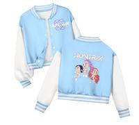 K pop D-Demon H-Hunters Veste Kpops H-Huntrix Enfants et Adolescents Veste Varsity Style Baseball, Y2K Style Streetwear avec Motif Anime, Blouson Aviateur pour Garçon & Fille