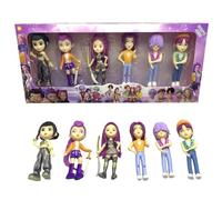 K-Pop DE-Mon H-Hunters Merch Anime HUNTRI/X RU mi/Mi ra/Zo EY Set de Figurines 6 pièces PVC Mini Figurines de Dessins animés Objet de Collection Ornements pour Les Fans Hunters Cadeaux (Couleur A)