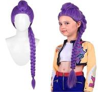 K-pop Dem-on Hunters Enfant Rum-i, Perruque K-pop Dem-on Hunter, Perruques Violette À Longue Tresse, Perruques De Cosplay Pour Halloween Party Carnival Stage Performance Dance Props Child Teen