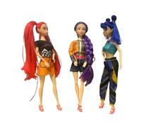 K Pop Demon H-Hunters Figurine, Rumi Mira Zoey Figurine Grande PoupéE De Dessin Animé De 30CM avec VêTements Et Accessoires Noël Bras Et Jambes Mobiles pour Collecter Et Cadeau Fan (A01 Music)