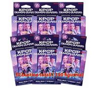 K-Pop Demon Hunters 6 Ecoblister 5 Sachets - Boîte Collection Sticker Cards, Figurines Officielles pour Album K-Pop Demon Hunters