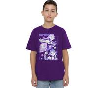 K-Pop Demon Hunters Anime Huntrix Huntr/X Kids T Shirt, Black, Lilas, 7-8 Ans Mixte Enfant