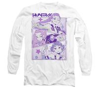 K-Pop Demon Hunters Anime Huntrix Huntr/X Unisex Long Sleeve T Shirt, Black, Blanc, XXL Mixte