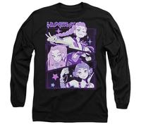 K-Pop Demon Hunters - Anime Huntrix Huntr/X Unisex Long Sleeve T Shirt, Black, Large