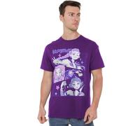 K-Pop Demon Hunters Anime Huntrix Huntr/X Unisex T Shirt, Black, Lilas, S Mixte