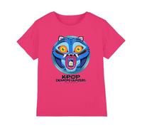 K-Pop Demon Hunters - Cartoon Derpy Save The Date Kids T Shirt, Fuchsia, 12-13