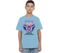 K-Pop Demon Hunters - Cartoon Derpy Save The Date Kids T Shirt, Sky Blue, 5-6