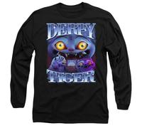 K-Pop Demon Hunters Derpy Tiger Bootleg Unisex Long Sleeve T Shirt, Black