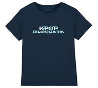 K-Pop Demon Hunters Full Colour Logo Shirt, Navy, 12-13 Ans Unisex Kids