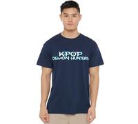 K-Pop Demon Hunters Full Colour Logo Unisex T Shirt, Navy, 3XL