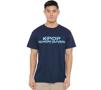 K-Pop Demon Hunters - Full Colour Logo Unisex T Shirt, Navy, Medium