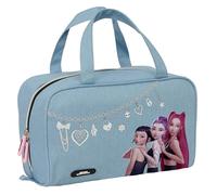 K-POP Demon Hunters - HUNTR/X - Trousse rectangulaire avec poignée, trousse de toilette pour enfant, adaptable au chariot, idéale pour les enfants de 5 à 14 ans, confortable et polyvalente, résistance