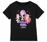 K-Pop Demon Hunters Huntrix Birthday Girl Group Kids T Shirt, Black, 9-11