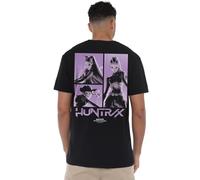 K-Pop Demon Hunters Huntrix Huntr/X Band Grid (Back Print Unisex T Shirt, Black, XL