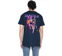 K-Pop Demon Hunters Huntrix Huntr/X Band Pose (Back Print) Unisex T Shirt, Navy, XL