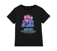 K-Pop Demon Hunters - Huntrix Huntr/X Billboard Poster Kids T Shirt, Black, 3-4