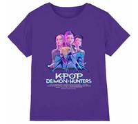 K-Pop Demon Hunters - Huntrix Huntr/X Billboard Poster Kids T Shirt, Purple, 12-13