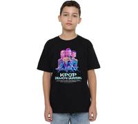 K-Pop Demon Hunters Huntrix Huntr/X Billboard Poster Shirt, Black, 5-6 Ans Unisex Kids