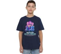 K-Pop Demon Hunters Huntrix Huntr/X Billboard Poster Shirt, Navy, 5-6 Ans Unisex Kids