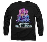 K-Pop Demon Hunters - Huntrix Huntr/X Billboard Poster Unisex Long Sleeve T Shirt, Black, Small