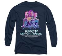 K-Pop Demon Hunters - Huntrix Huntr/X Billboard Poster Unisex Long Sleeve T Shirt, Navy, XX-Large