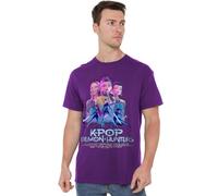 K-Pop Demon Hunters Huntrix Huntr/X Billboard Poster Unisex T Shirt, Purple