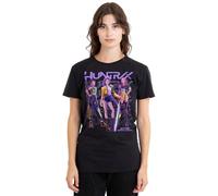 K-Pop Demon Hunters Huntrix Huntr/X Golden Trio Pose Ladies T Shirt, Black, L Women's