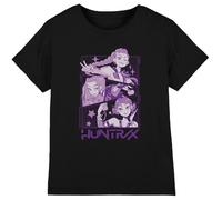 K-Pop Demon Hunters - Huntrix Huntr/X Manga Panels Trio Kids T Shirt, Black, 12-13