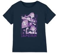 K-Pop Demon Hunters - Huntrix Huntr/X Manga Panels Trio Kids T Shirt, Navy, 5-6