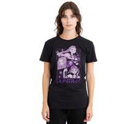 K-Pop Demon Hunters Huntrix Huntr/X Manga Panels Trio Ladies T Shirt, Black, L Women's