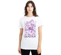 K-Pop Demon Hunters Huntrix Huntr/X Manga Panels Trio Ladies T Shirt, White, S Women's