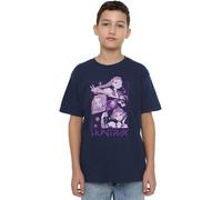 K-Pop Demon Hunters Huntrix Huntr/X Manga Panels Trio Shirt, Navy, 5-6 Ans Unisex Kids