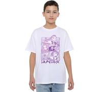K-Pop Demon Hunters Huntrix Huntr/X Manga Panels Trio Shirt, White, 3-4 Ans Unisex Kids
