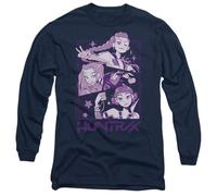 K-Pop Demon Hunters Huntrix Huntr/X Manga Panels Trio Unisex Long Sleeve T Shirt, Navy, XXL