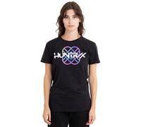K-Pop Demon Hunters Huntrix Huntr/X Pastel Logo Ladies T Shirt, Black, Medium Women's