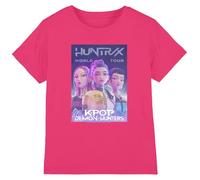 K-Pop Demon Hunters - Huntrix Huntr/X World Tour Billboard Kids T Shirt, Fuchsia, 12-13