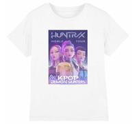 K-Pop Demon Hunters - Huntrix Huntr/X World Tour Billboard Kids T Shirt, White, 5-6